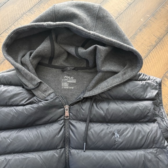 Polo Ralph Lauren Black Performance Zip - Hooded Puffer Vest Jacket - 2XL - Picture 2 of 7